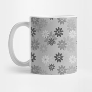 Grey flower pattern design Mug